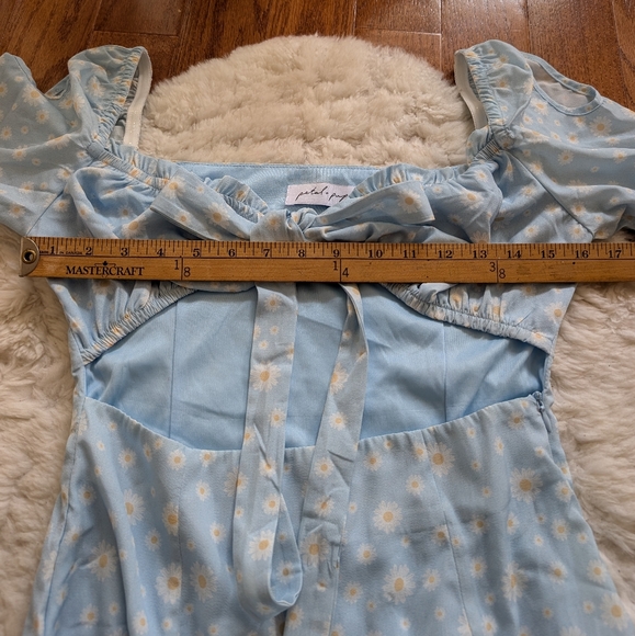 Petal + Pup Blue Floral Mini Dress 6 - Picture 9 of 12